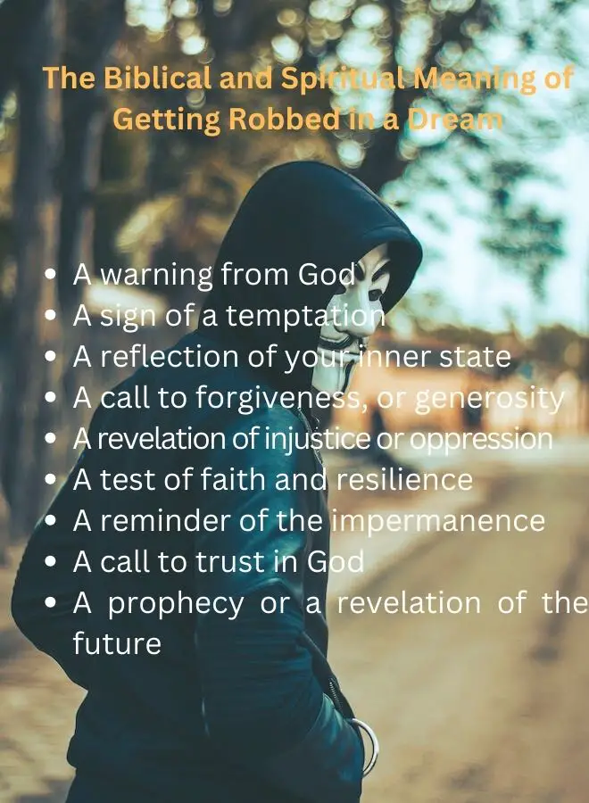 Dreaming of being robbed holds spiritual meanings, urging reflection and growth. Find guidance in various religious contexts.