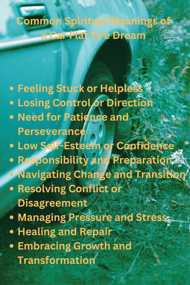 Embark on a spiritual journey through the symbolism of car flat tire dreams. Discover resilience, faith, and growth amidst life's twists and turns! 